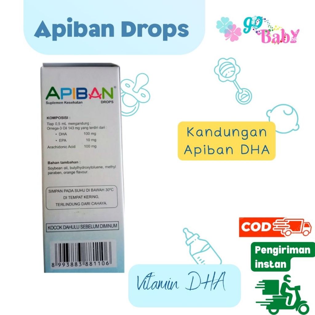 Jual Apiban Drops 15 mL - Vitamin DHA Untuk Bayi dan Anak | Shopee ...
