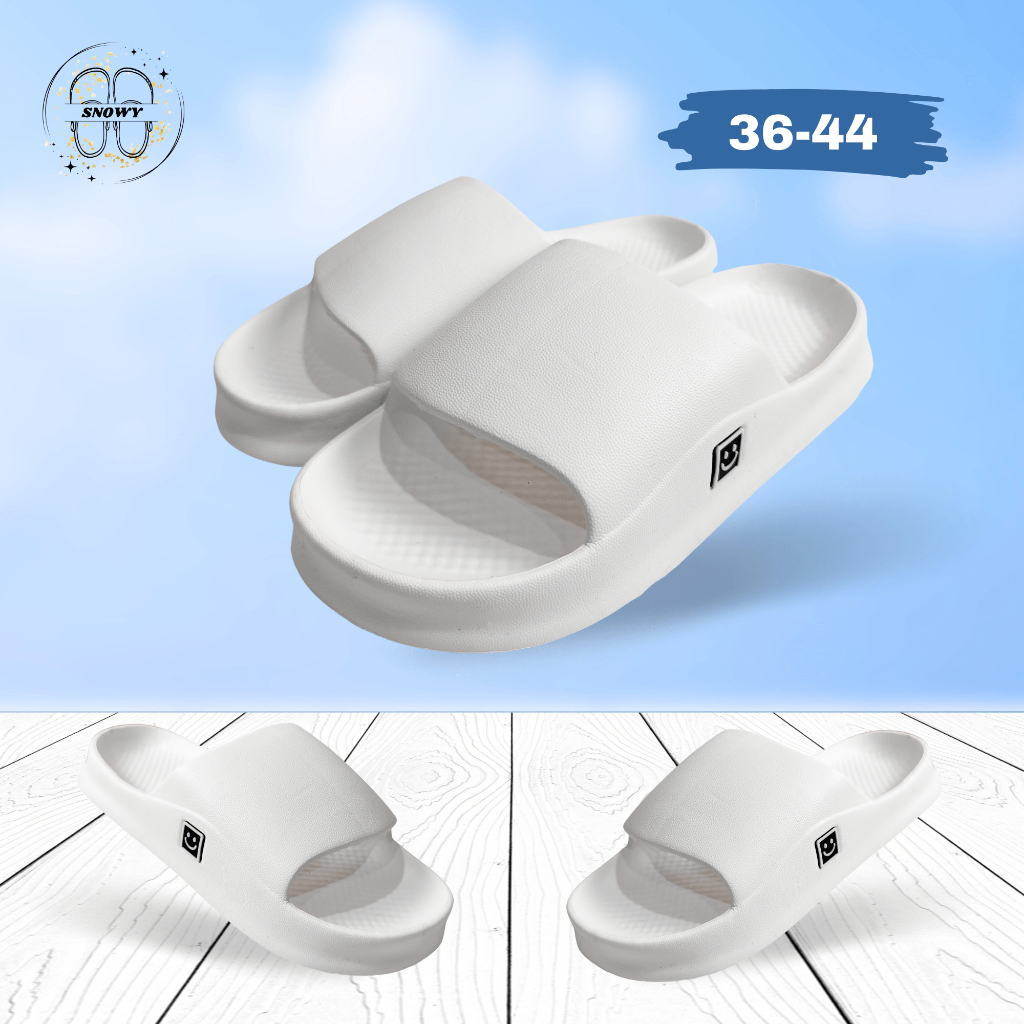 Jual SNOWY [ BISA COD ] SANDAL SLOP PUTIH / SANDAL SLOP PRIA / SANDAL ...