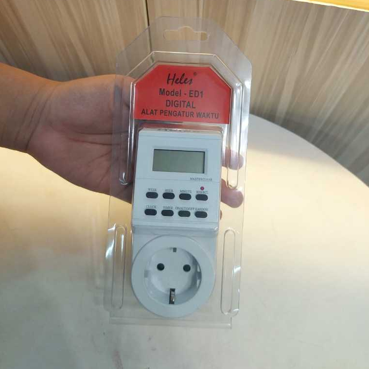 Jual Timer Colok Heles Digital Tipe TS-ED1 / Timer FORT Digital / Alat ...