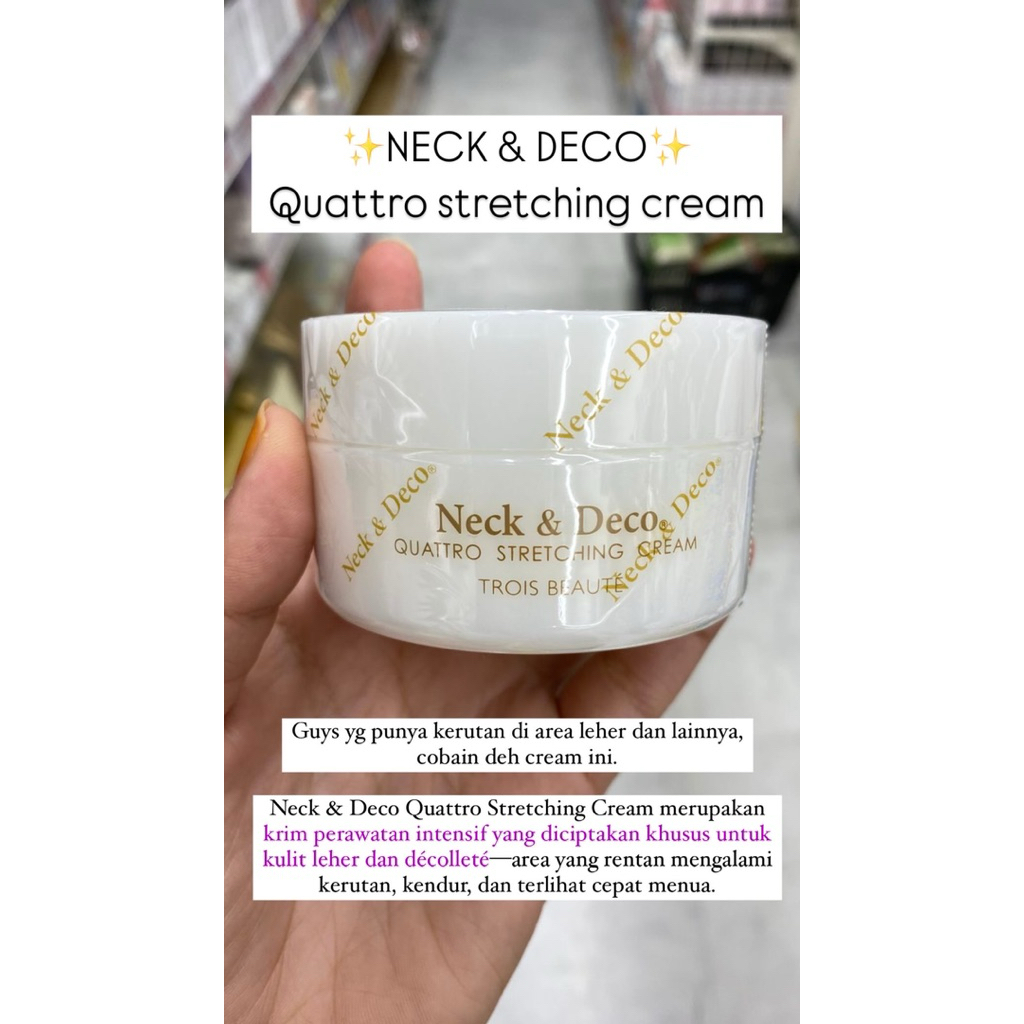 Jual NECK & DECO QUATTRO STRETCHING CREAM 80gr krim untuk