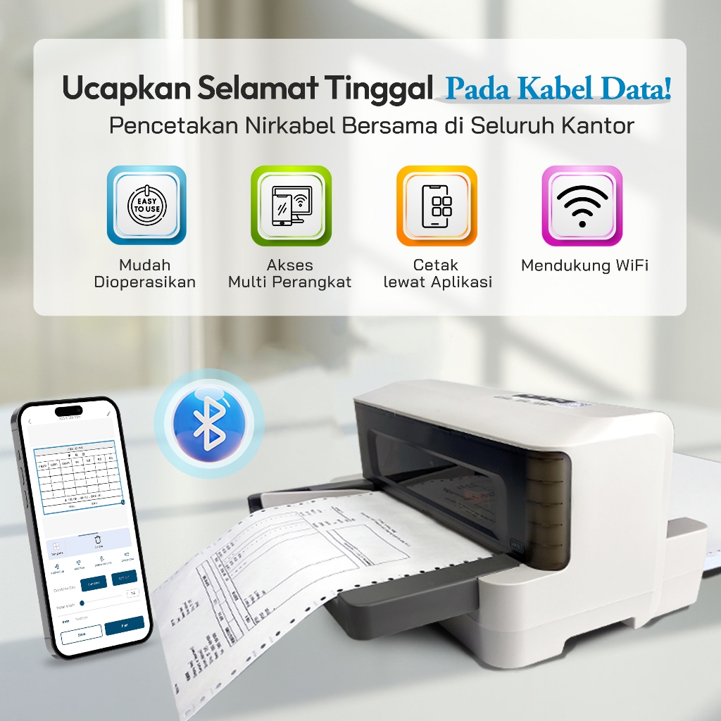 Jual Grozziie Dot Matrix Printer| USB + Bluetooth & WiFi | Cepat 150cps ...