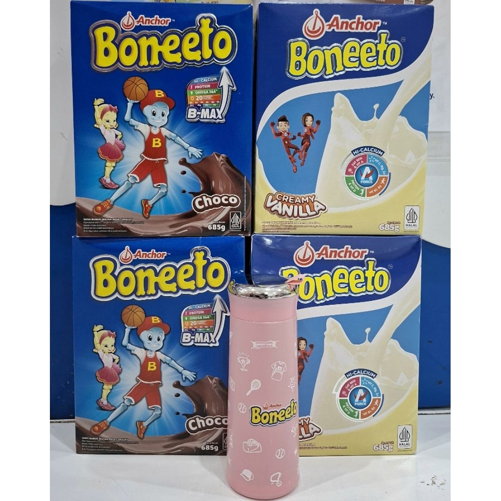 Jual BELI 2 FREE TUMBLER BONEETO COKELAT VANILLA 685GR EXP FEB 2027 ...