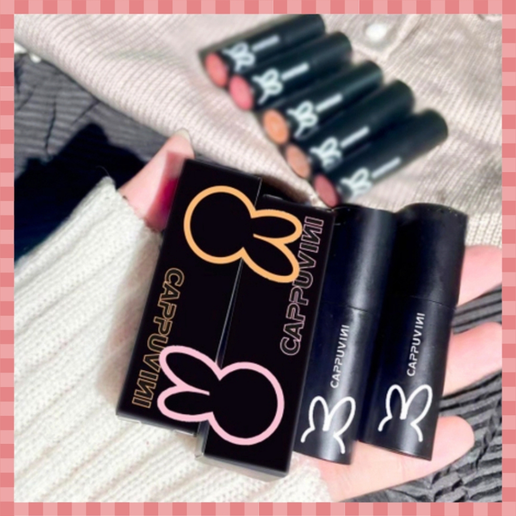 Jual CAPPUVINI Black Rabbit Lipstik Velvet Matte Lip Cream Lip Clay ...