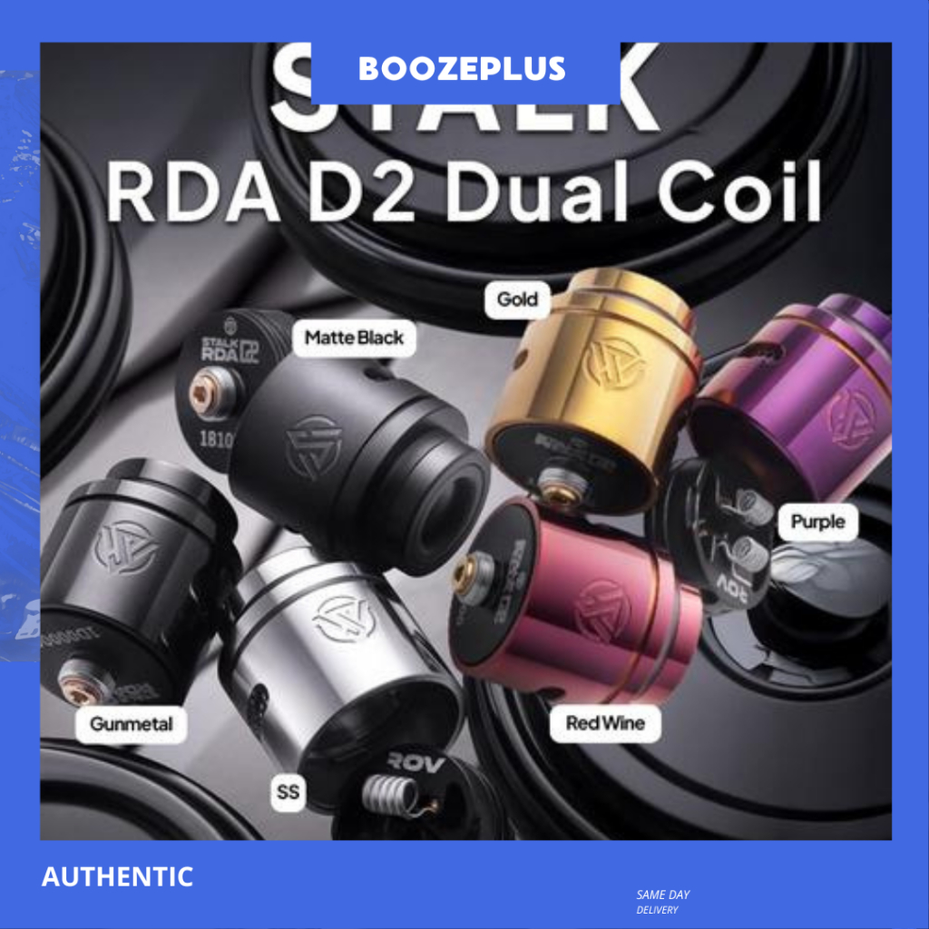 Jual STALK D2 RDA DUAL COIL 24MM AUTHENTIC NEW EDITION 100% AUTHENTIC ...