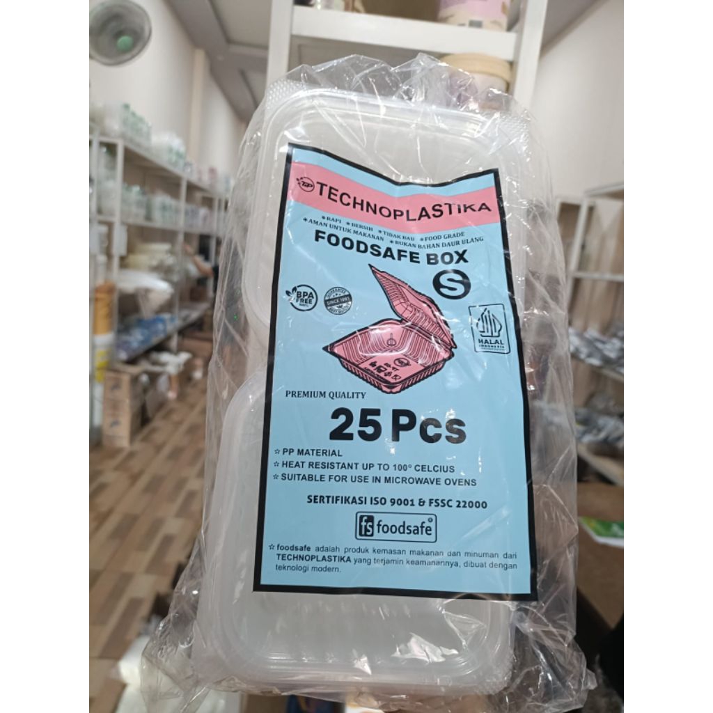 Jual FOOD SAFE BOX UK S ISI 25 PCS/KOTAK MIKA MAKANAN FOOD GRADE/MIKA ...