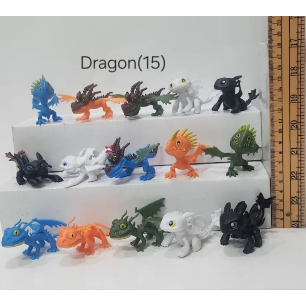 Jual figure set 10 / 12 / 15 how to train your dragon toothless topper ...
