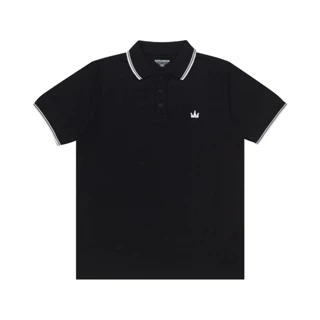 Screamous Polo Shirt CROWN LINE WHITE BLACK