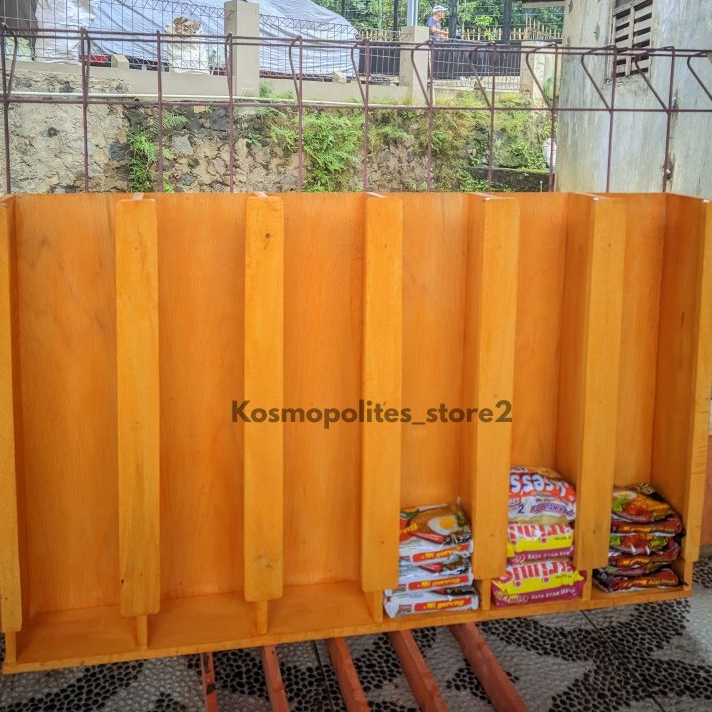 Jual Rak Indomie Kayu / Rak Mie Instan / Display Warmindo Minimalis ...