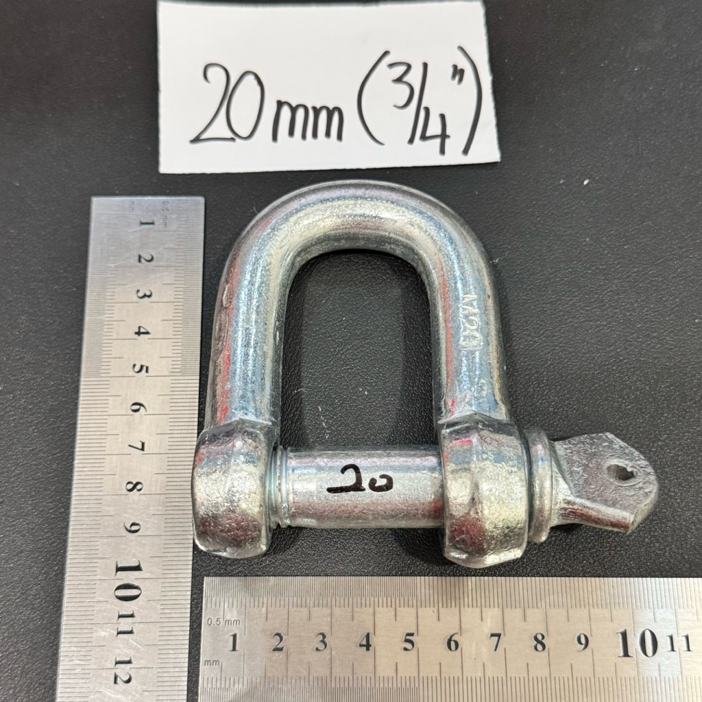 Jual SHACKLE “ D “ BIASA 20mm ( 3/4” inci ) sekel rantai besi 20mili ...