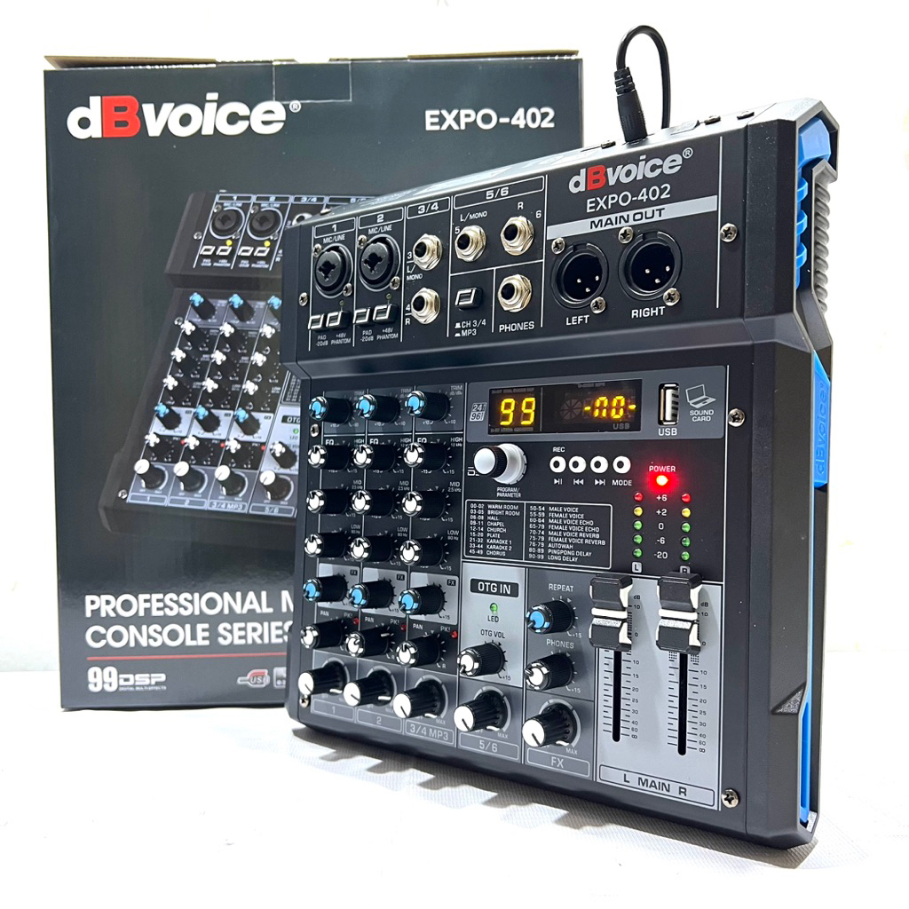 Jual Mixer Dbvoice Expo 402 Original 6 Channel With Soundcard - OTG ...