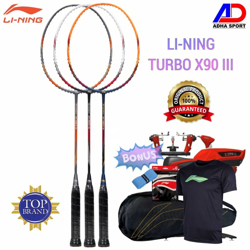 Jual Raket Badminton Lining Turbo X90 III Original Raket Bulutangkis