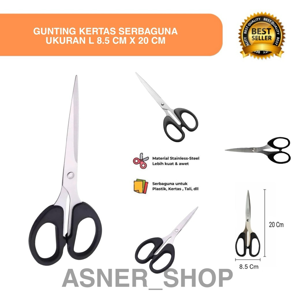 Jual Gunting Kertas Besar ( Size L ) Sissors Paper Stainless Steel ...