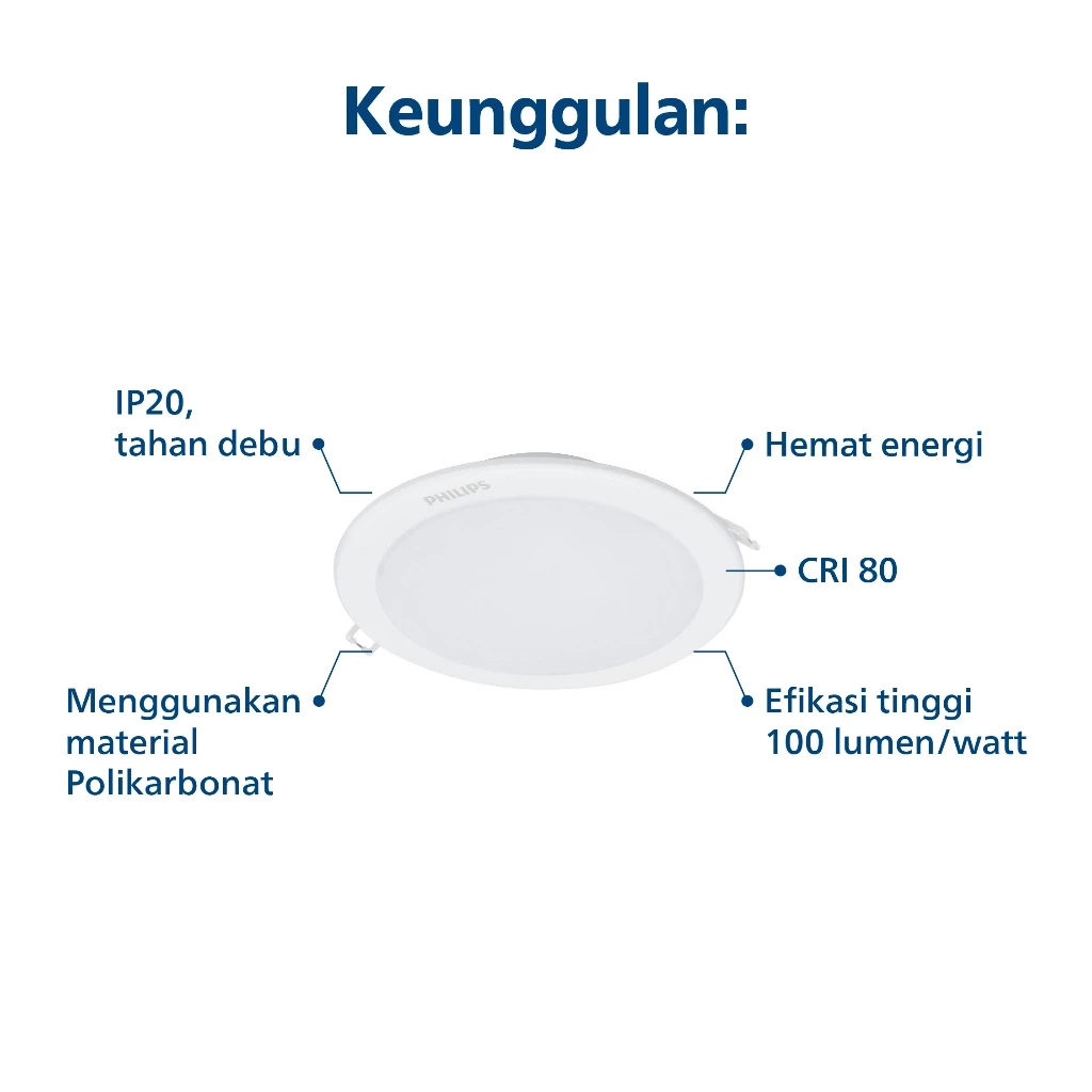 Jual Philips Lampu Downlight LED DN027B LED20/CW D200 RD Putih | Shopee ...
