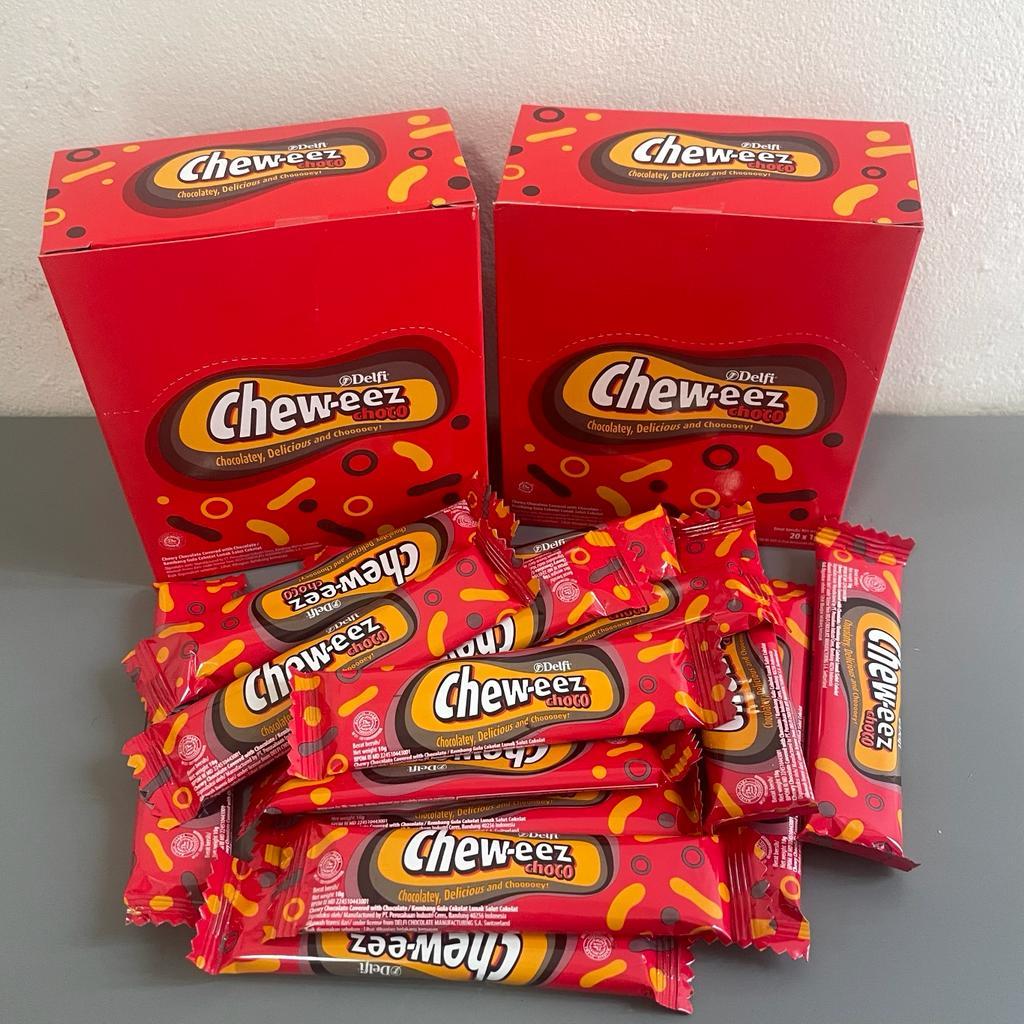Jual DELFI COKLAT CHEWEEZ LONG 10 GRAM ( BOX / 20 PC ) / CHEW-EEZ CHOCO ...