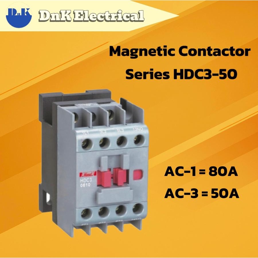 Jual Magnetic Contactor Himel HDC3-50 3 Pole 22kW | Shopee Indonesia