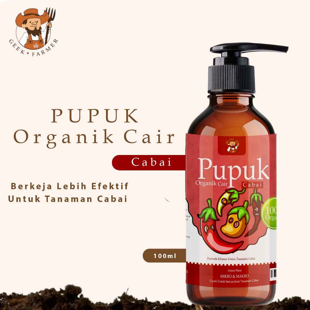 Geek Farmer - Pupuk Organik Cair Cabai 100ml – POC Khusus Tanaman Cabe Lebat & Tahan Penyakit