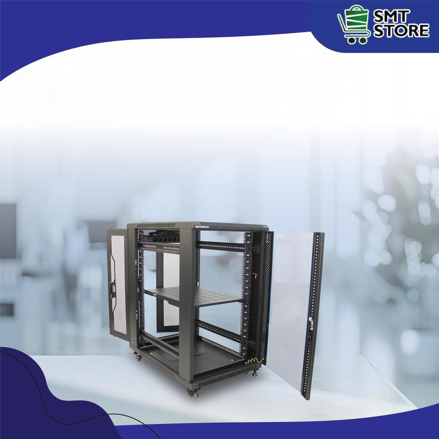 Jual Indorack IR9020G Close Rack 20U Depth 900mm Glass Door Rak Server ...