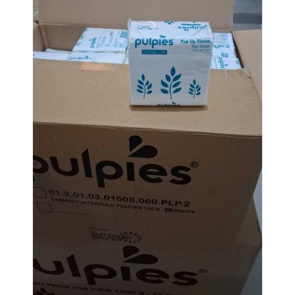 Jual Pulpies Pop Up Facial Tissue - 150s / 2ply Tissues Table Klip ...