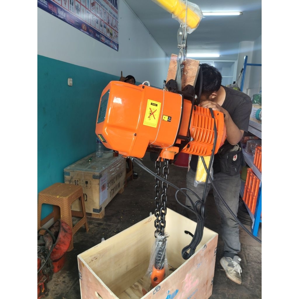 Jual Electric chain hoist 2 ton rantai 8 meter 220v/ 1 phase nagasaki ...