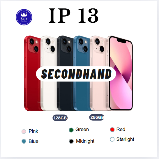 Jual 4.4 BIG SALE IPHONE 13 128GB 256GB Kondisi Second Bekas Fitur Aman ...