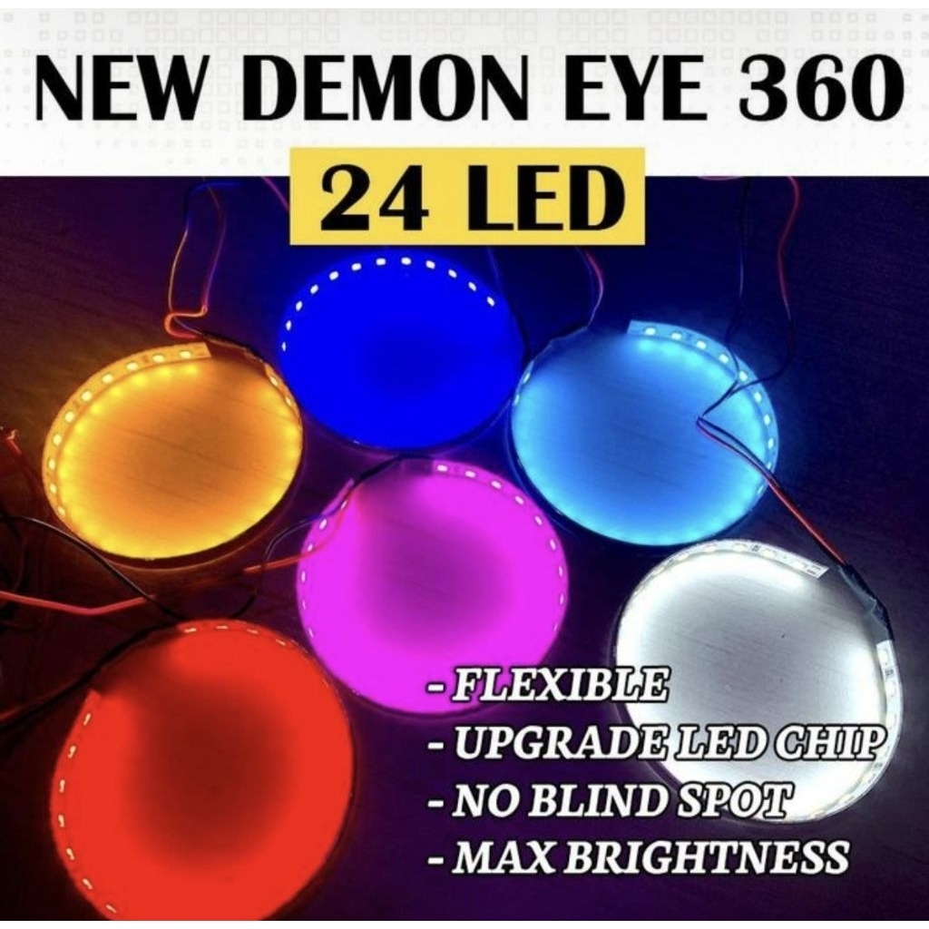 Jual Devil Eye Demon Eyes 360 24 LED SMD Biled Universal | Shopee Indonesia