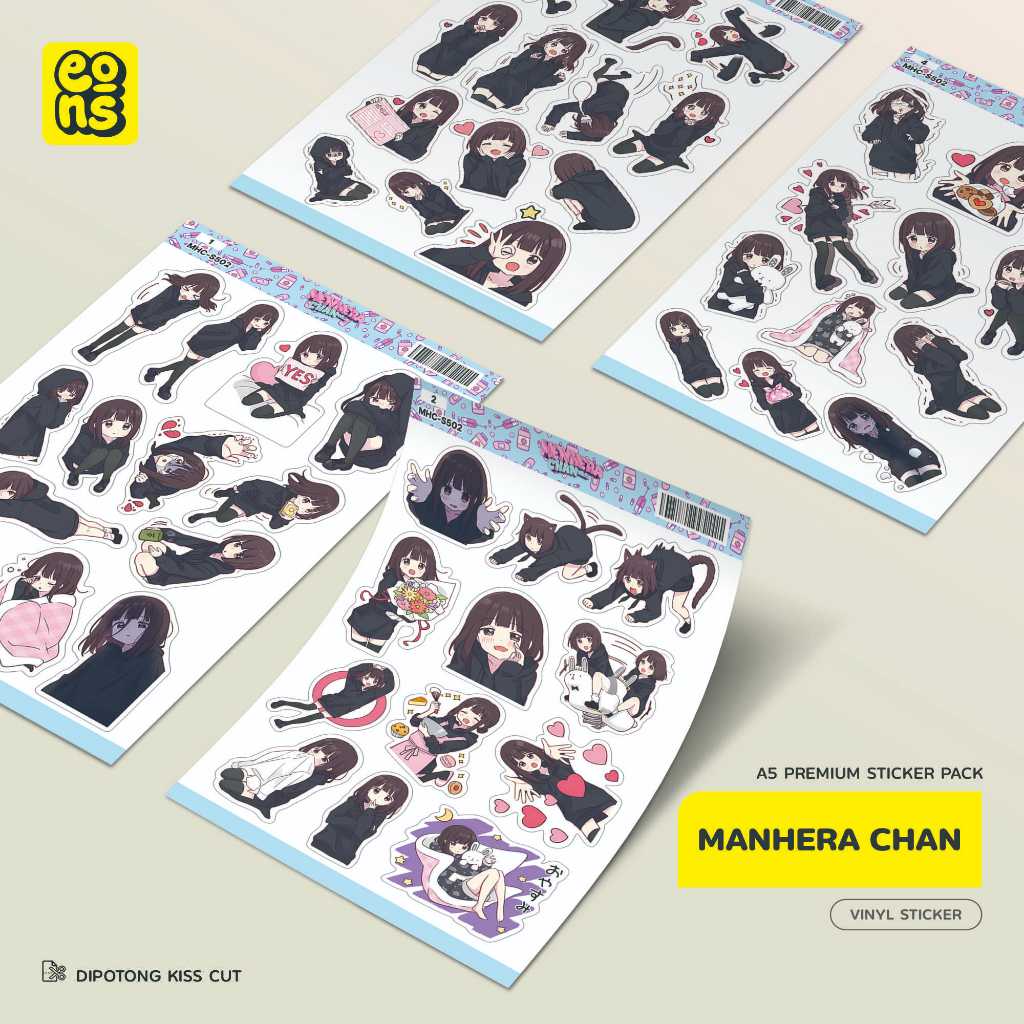 Jual Stiker Pack Anime MANHERA CHAN Waterproof Aesthetic- untuk Laptop ...
