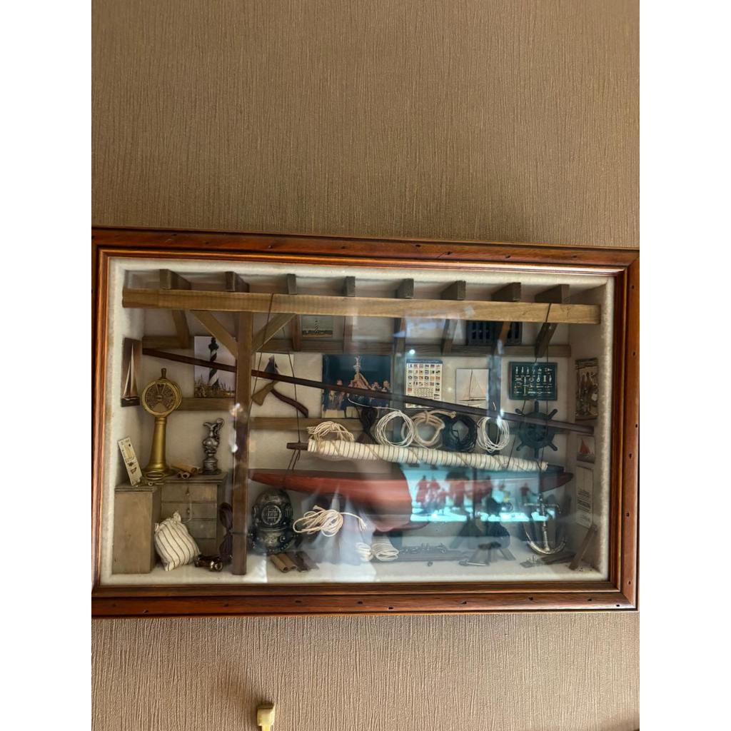 Jual Maritime Diorama, Nautic Shadow Box, handmade showcase behind ...
