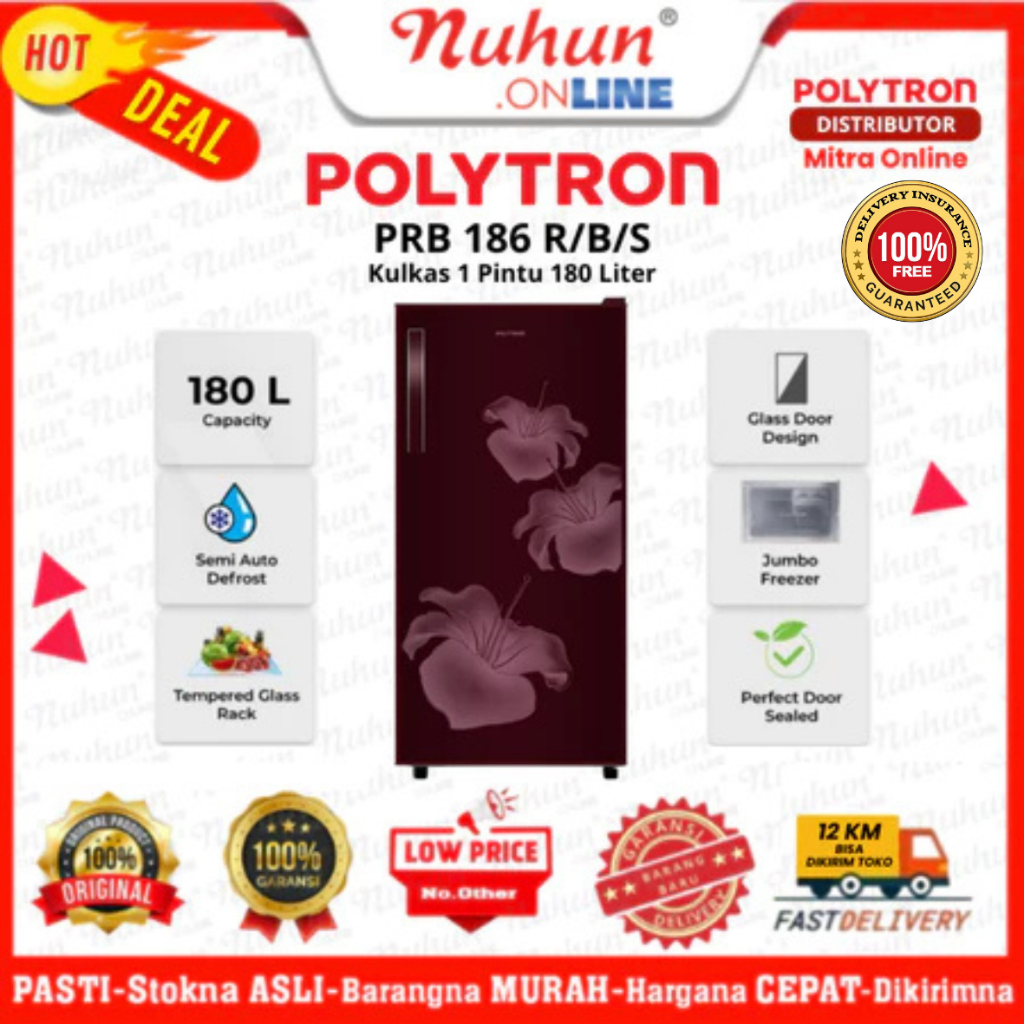 Jual Polytron Kulkas 1 Pintu PRB 186 R/B/S | Shopee Indonesia