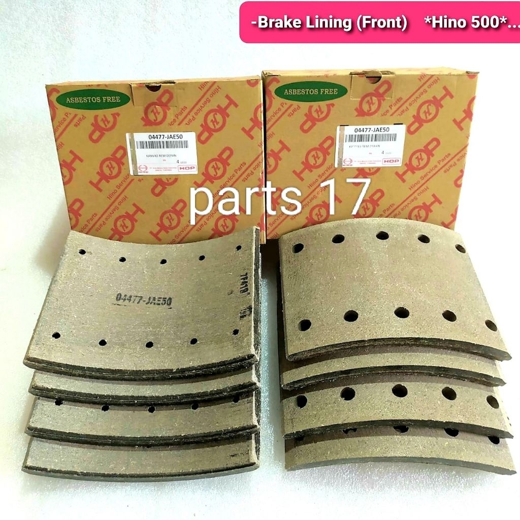 Jual BRAKE LINING DAUN KAMPAS REM DEPAN HINO 500 ASLI ORIGINAL 04477 ...