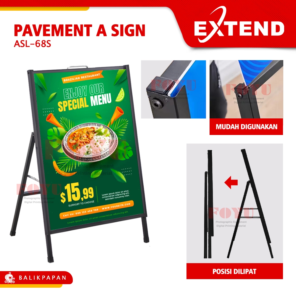 Jual Extend Stand Display Banner Poster Menu Pavement A Sign Board ...