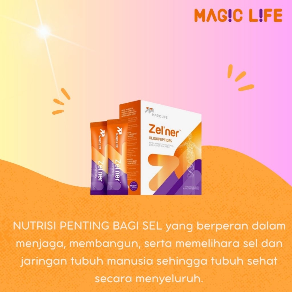 Jual 1 Box Magiclife Zelner Oligopeptida Kemasan Baru isi 21 sachet ...