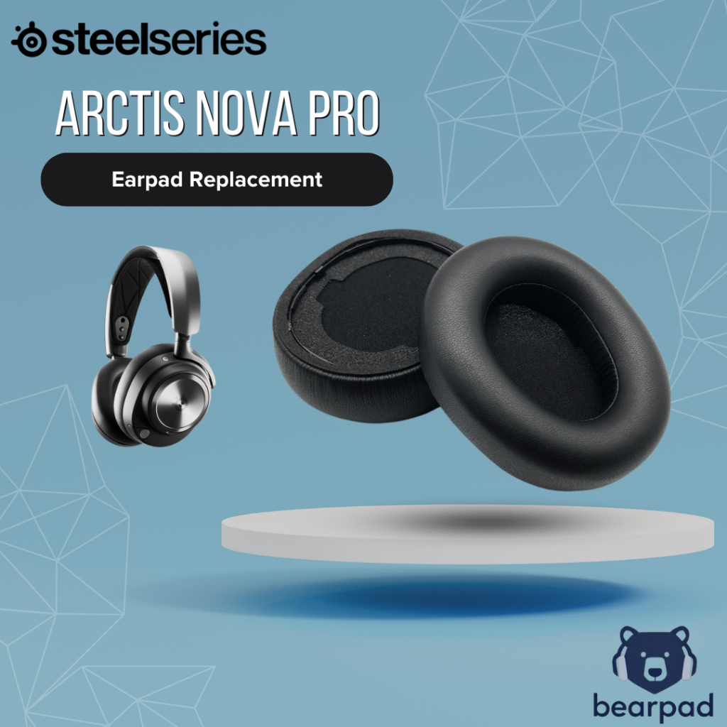 Earpad SteelSeries Arctis Nova 7x Pro Wired Headphone Earcup  Pengganti Busa Leather Foam Headset Replacement Cushion Ear Pad Premium