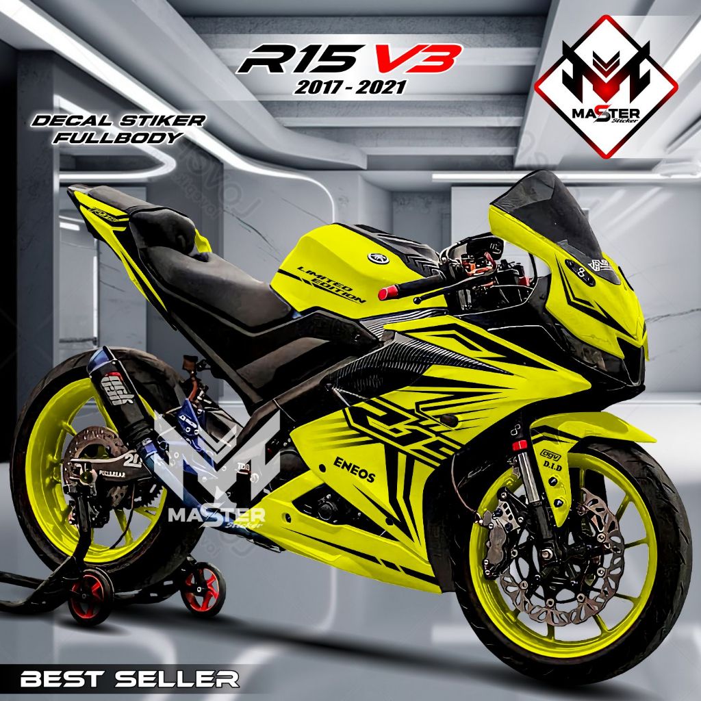 Jual Decal R15 V3 Stiker Decal Motor R15 V3 Sticker Yamaha R15 V3 ...
