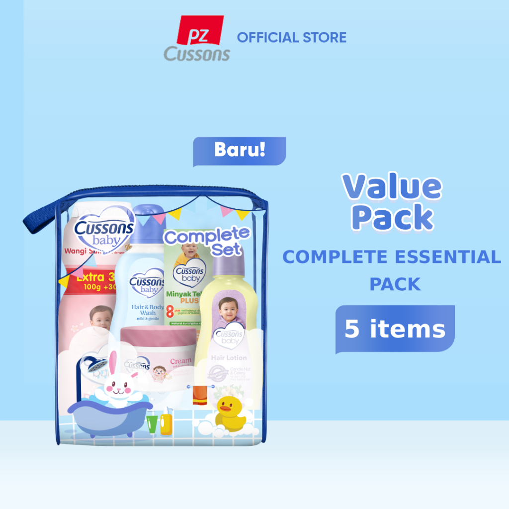 Jual Cussons Baby Complete Essential Pack (Blue or Pink) - Paket Sabun ...