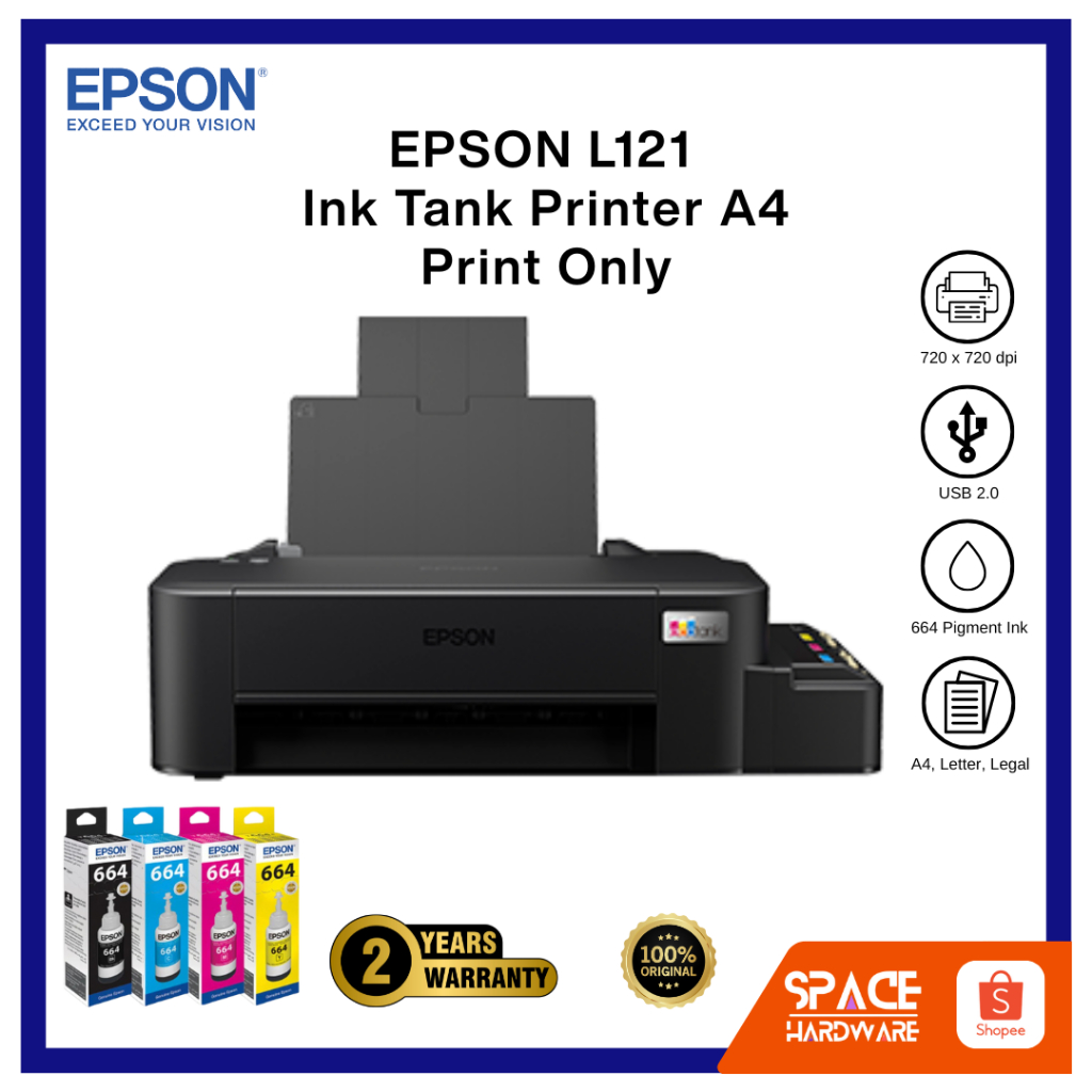 Jual Epson L121 Ink Tank Single Function Printer (Print Only) Garansi ...