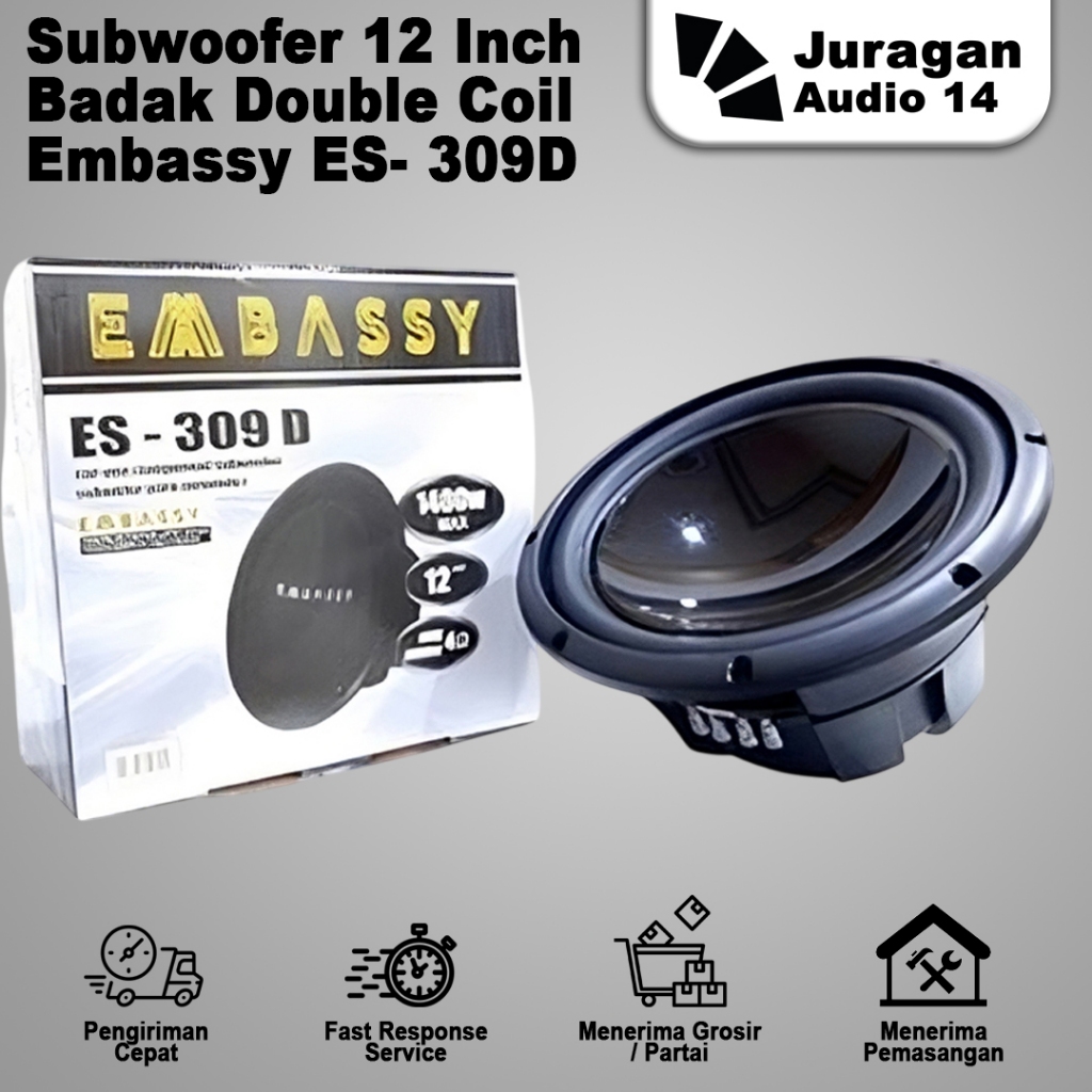 Jual Subwoofer 12 Inch Badak Double Coil Embassy ES- 309D | Shopee ...