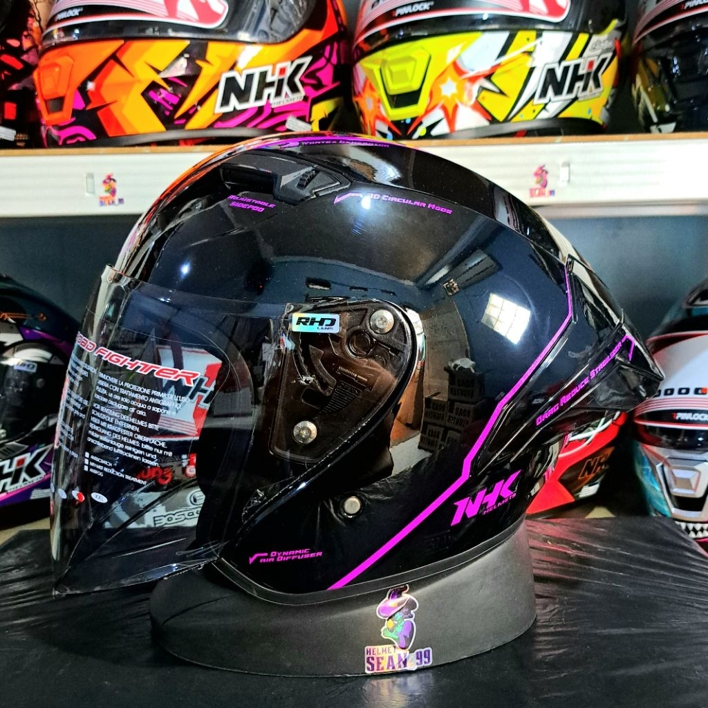 Jual HELM NHK N2 MAX PROJECT ALL WARNA VISOR RHD LENS LIGHT SMOKE HALF ...
