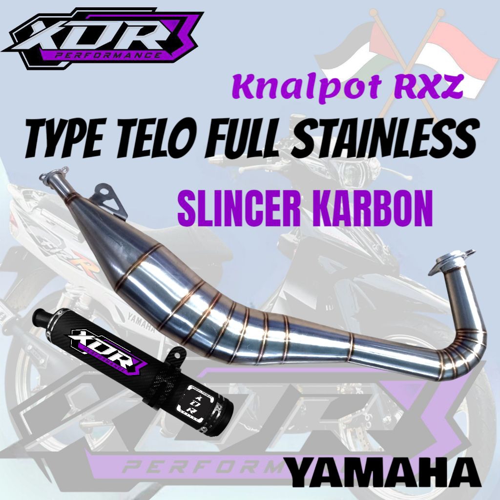 Jual KNALPOT RXZ TYPE STANDAR RACING SLIP ON STAINLESS | Shopee Indonesia