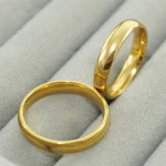 Cincin Couple Titanium Cincin Emas Gold Polos Perhiasan Antikarat Tahan Lama CN 3003