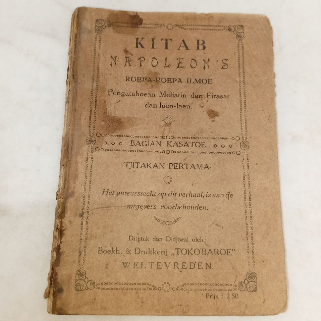 Jual Buku Kitab Napoleon's - Roepa-Roepa Pengatahoean Meliatin dan ...