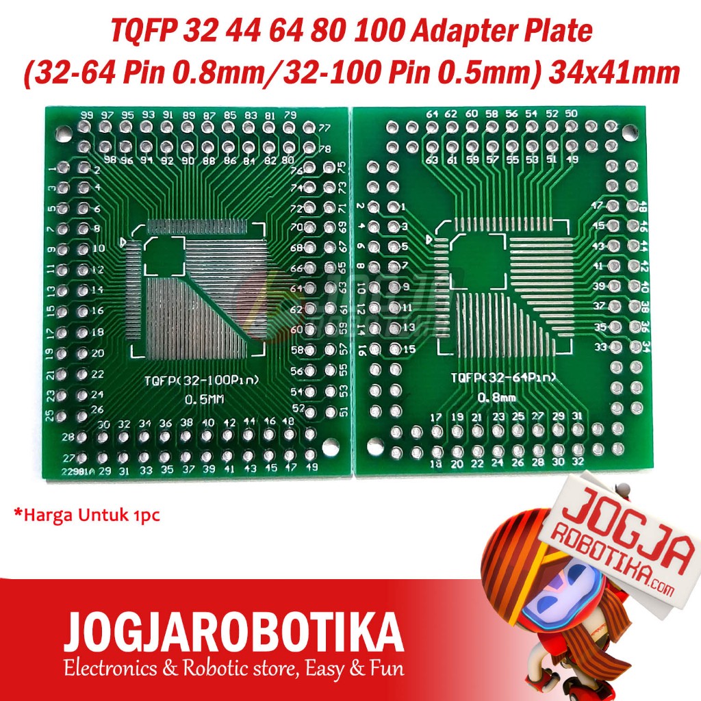 Jual TQFP 32 44 64 80 100 Adapter Plate (32-64 Pin 0.8mm/32-100 Pin 0 ...