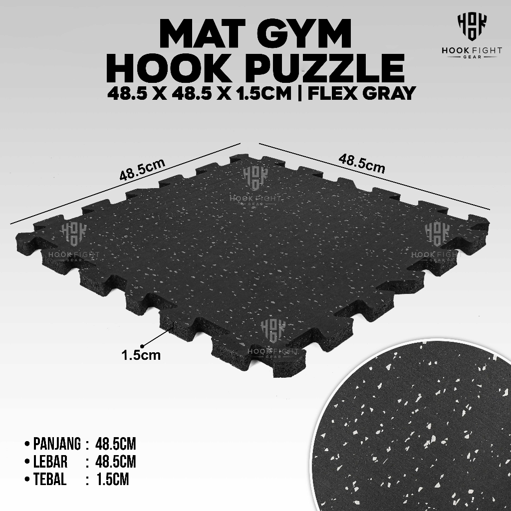 Jual Matras Gym Rubber Puzzle Mat Hook 48cm x 48cm x Matras