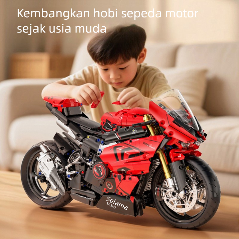 Jual TOY LINX 1:5Mainan blok sepeda motor, sepeda motor teknologi ...