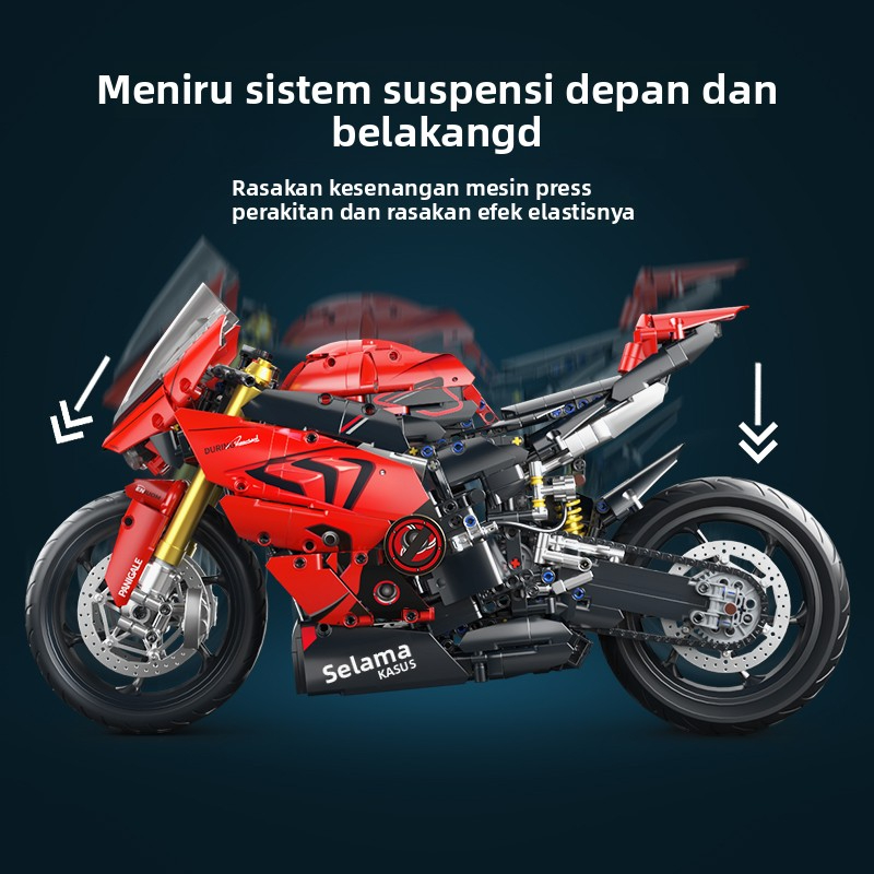 Jual TOY LINX 1:5Mainan blok sepeda motor, sepeda motor teknologi ...