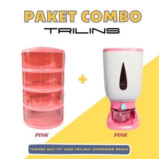 Paket Hampers Combo Fit Dispenser Beras 10 Kg + Tudung Saji 4 Susun Tempat Penyi - foto 5