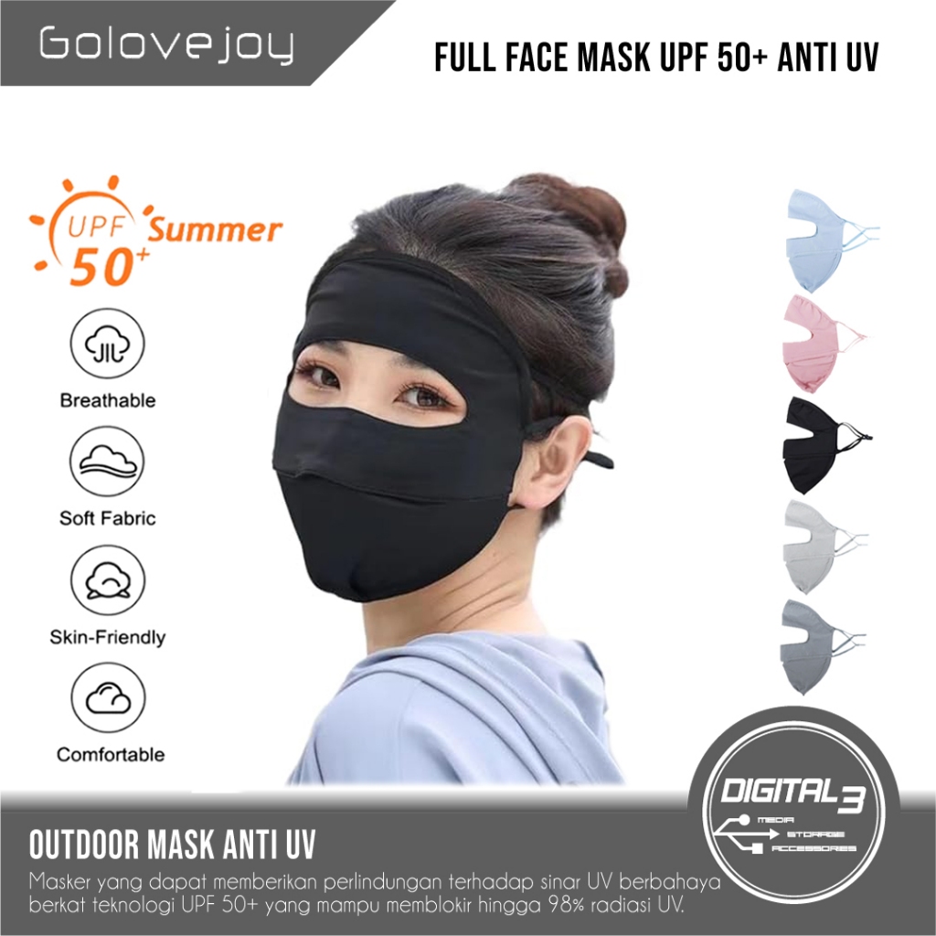 Jual Masker Full Face Premium UPF 50+ Anti UV Outdoor Sun Protection ...