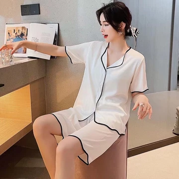 TUTA PIYAMA 009 Baju Tidur Wanita Dewasa Model Kemeja Bahan Satin High Quality Sleepwear