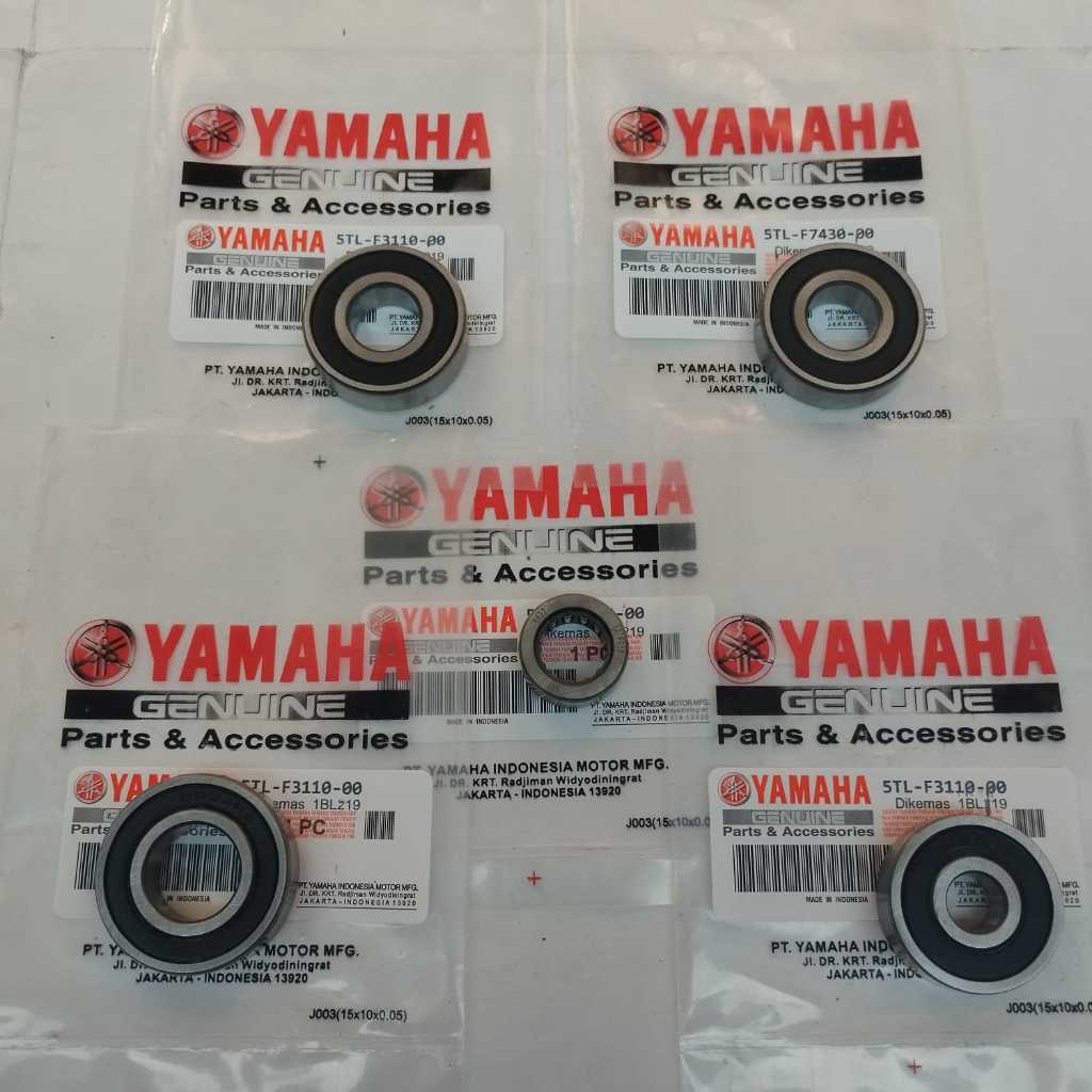 Jual PAKET 1 SET 5 PCS BEARING RASIO/LEHER RASIO MIO/MIO SOUL/FINO ...