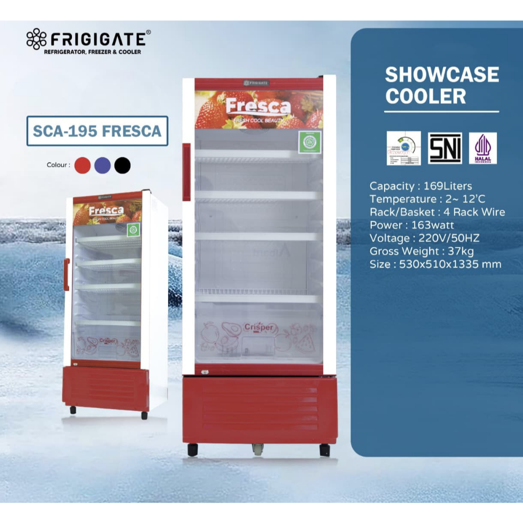 Jual SHOWCASE FRIGIGATE FRESCA 195 CS 3 RAK DISPLAY COOLER LOW BY ...