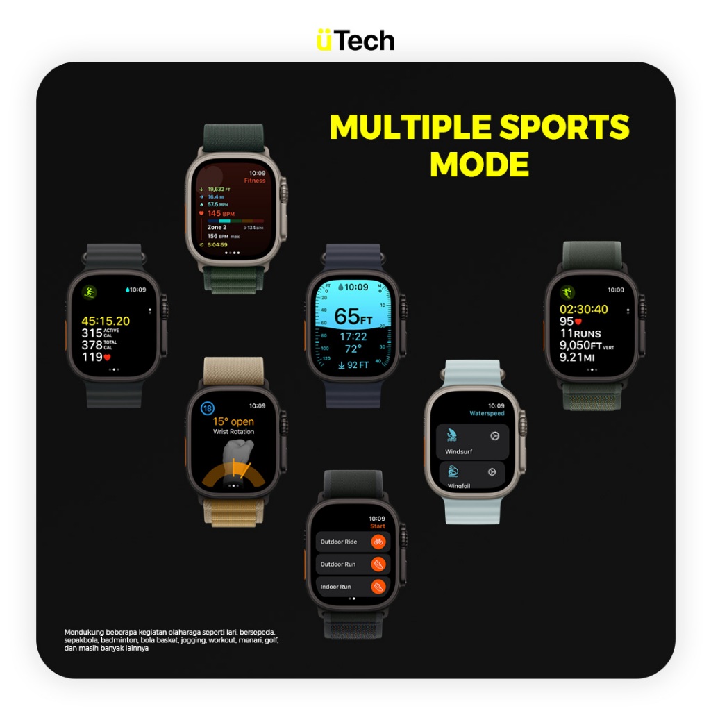 Jual [FREE BUMPER] uWatch PRO Smartwatch S10 Pro 2.1 Amoled Screen 49mm ...